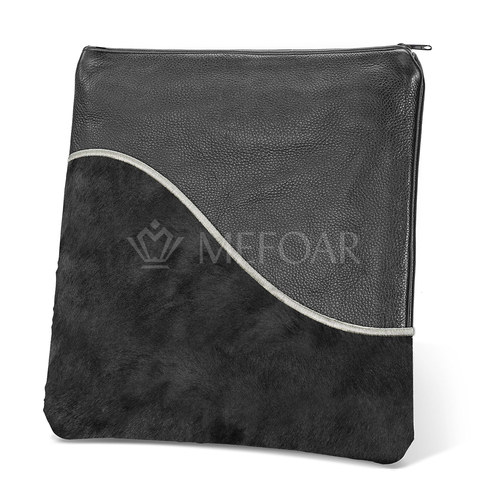 325-Black Leather And Fur