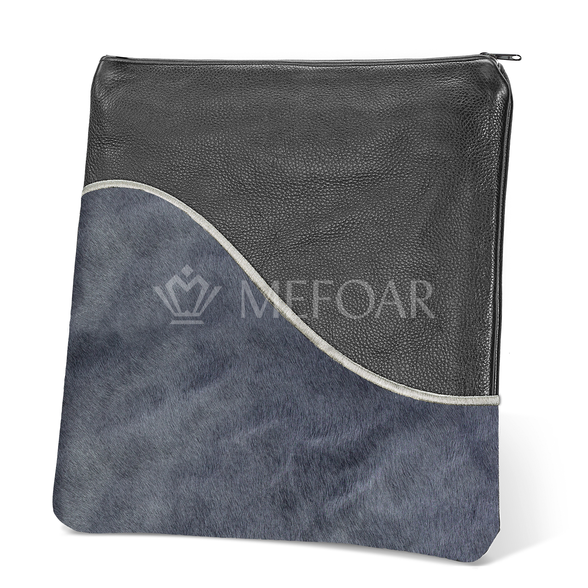 325-Black Leather And Fur