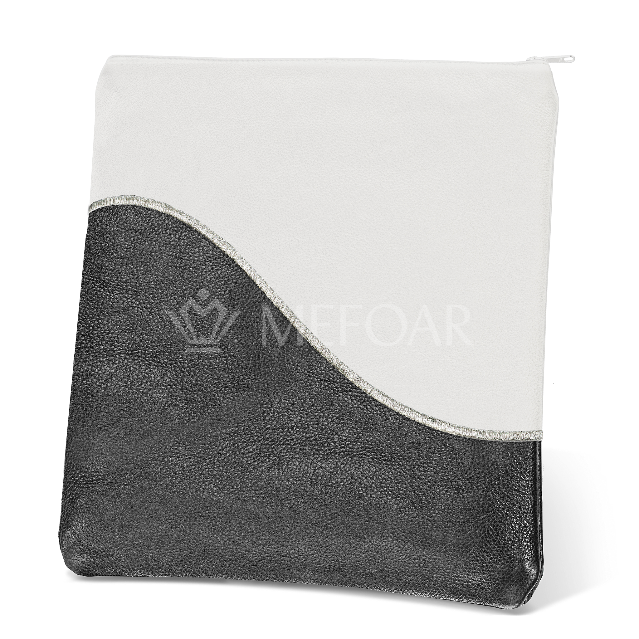 325- Black and White Leather