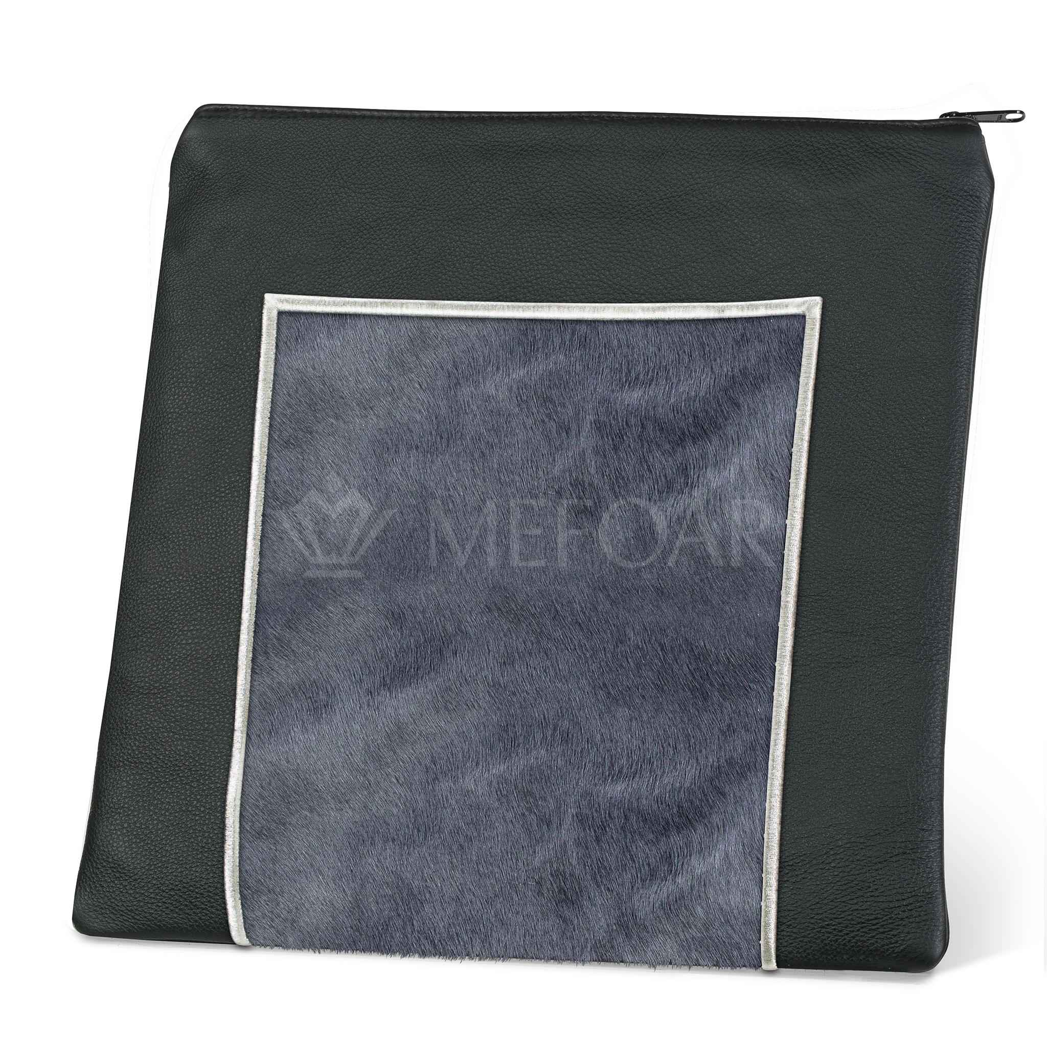 327-Black Leather And Fur