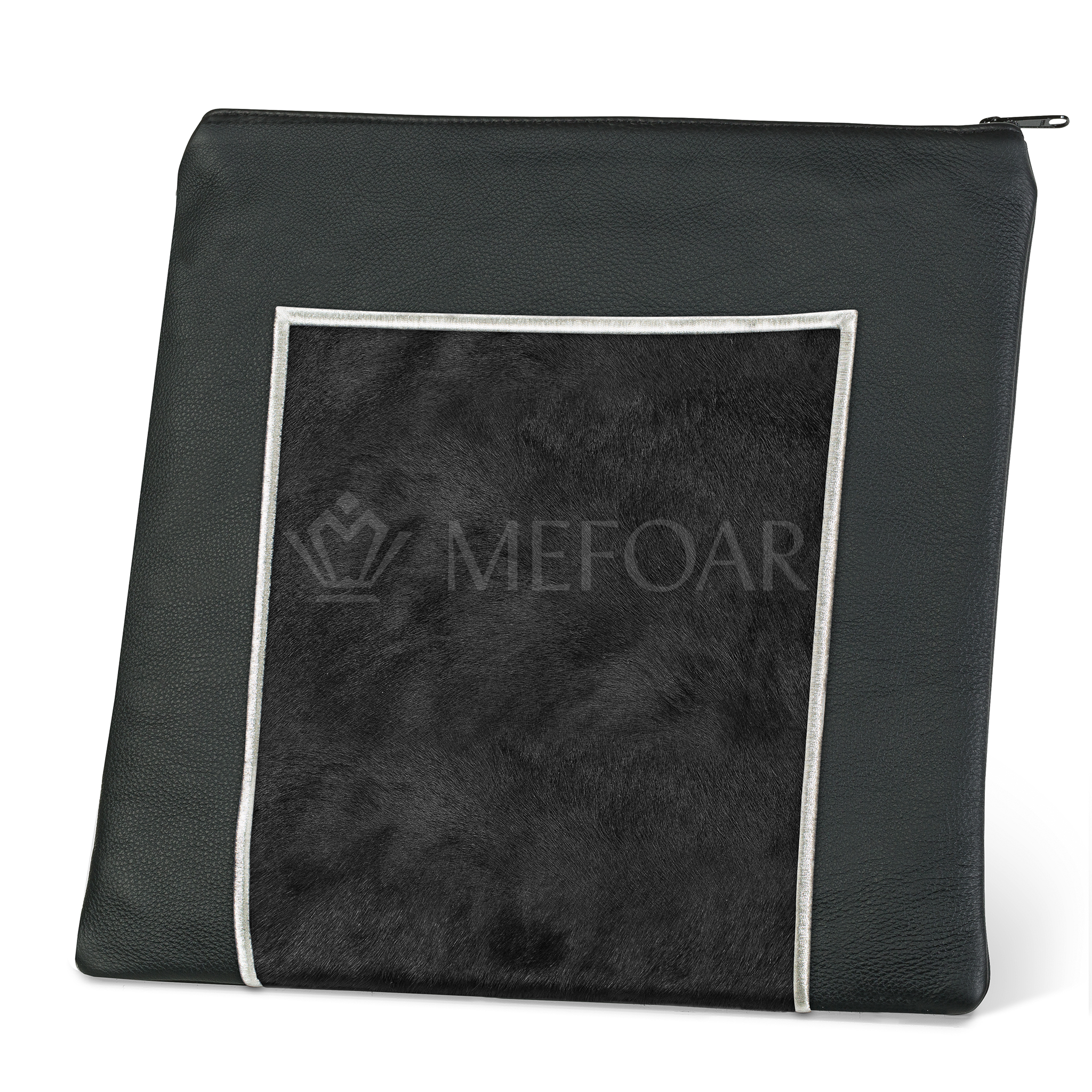 327-Black Leather And Fur