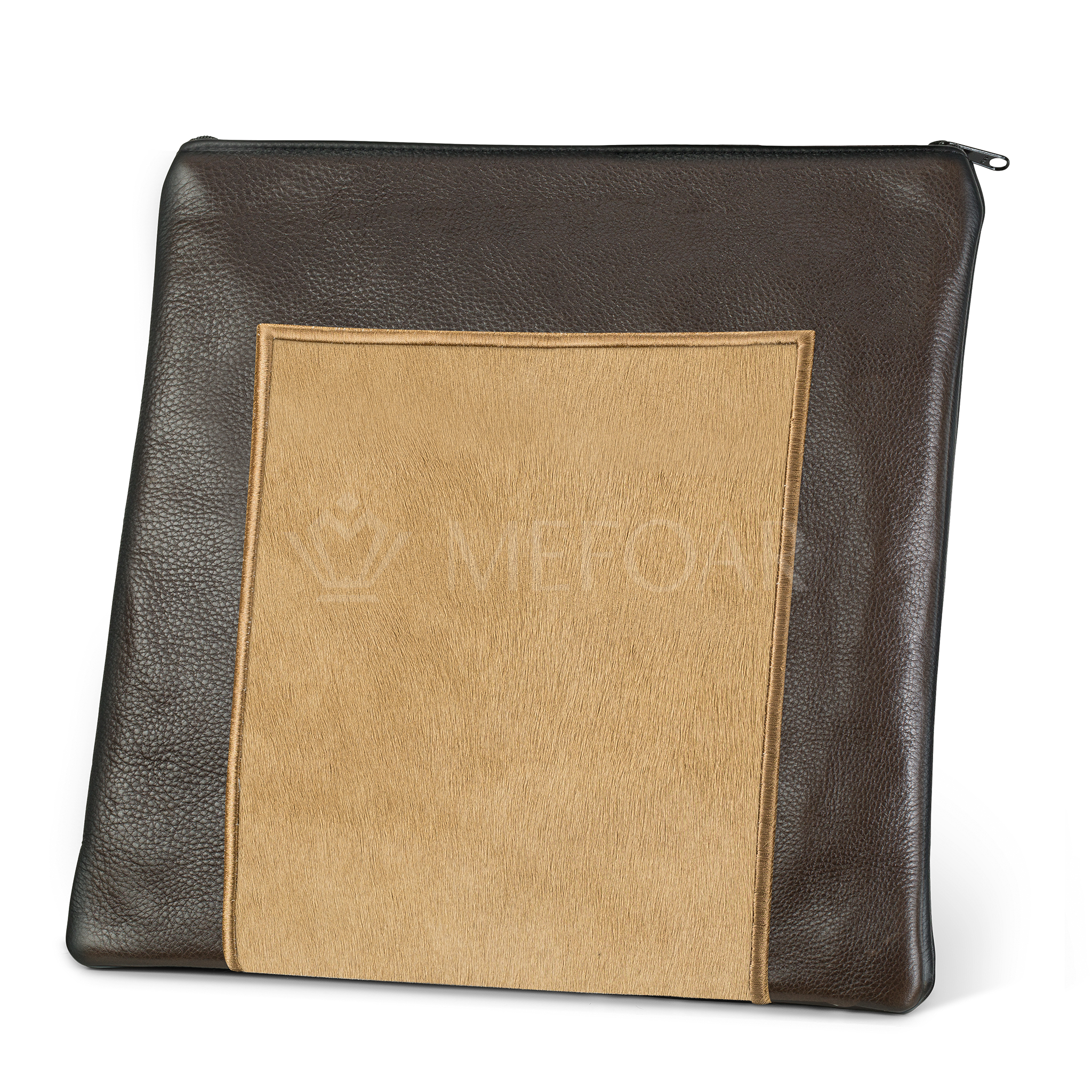 327-Brown Leather And Fur