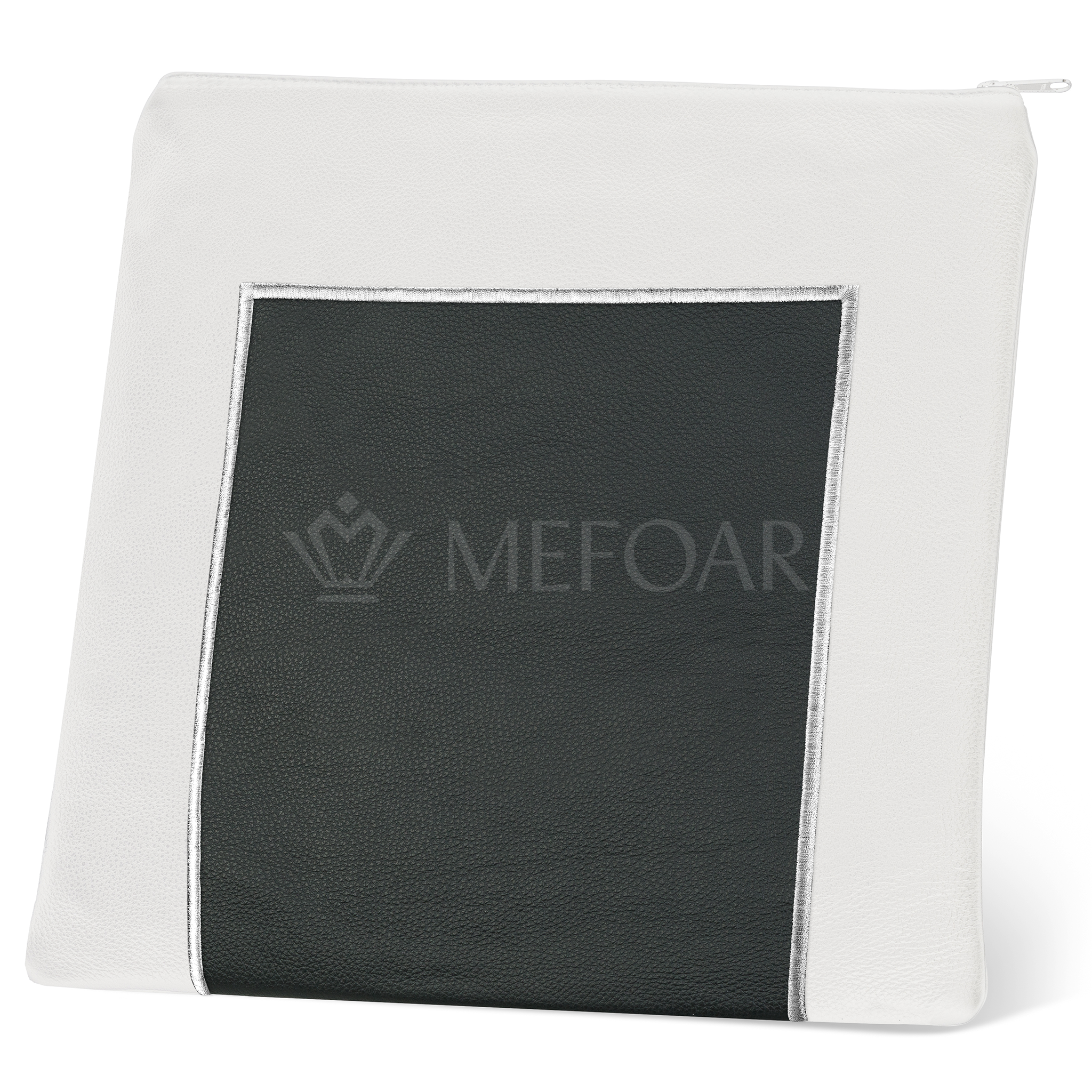 327- Black and White Leather