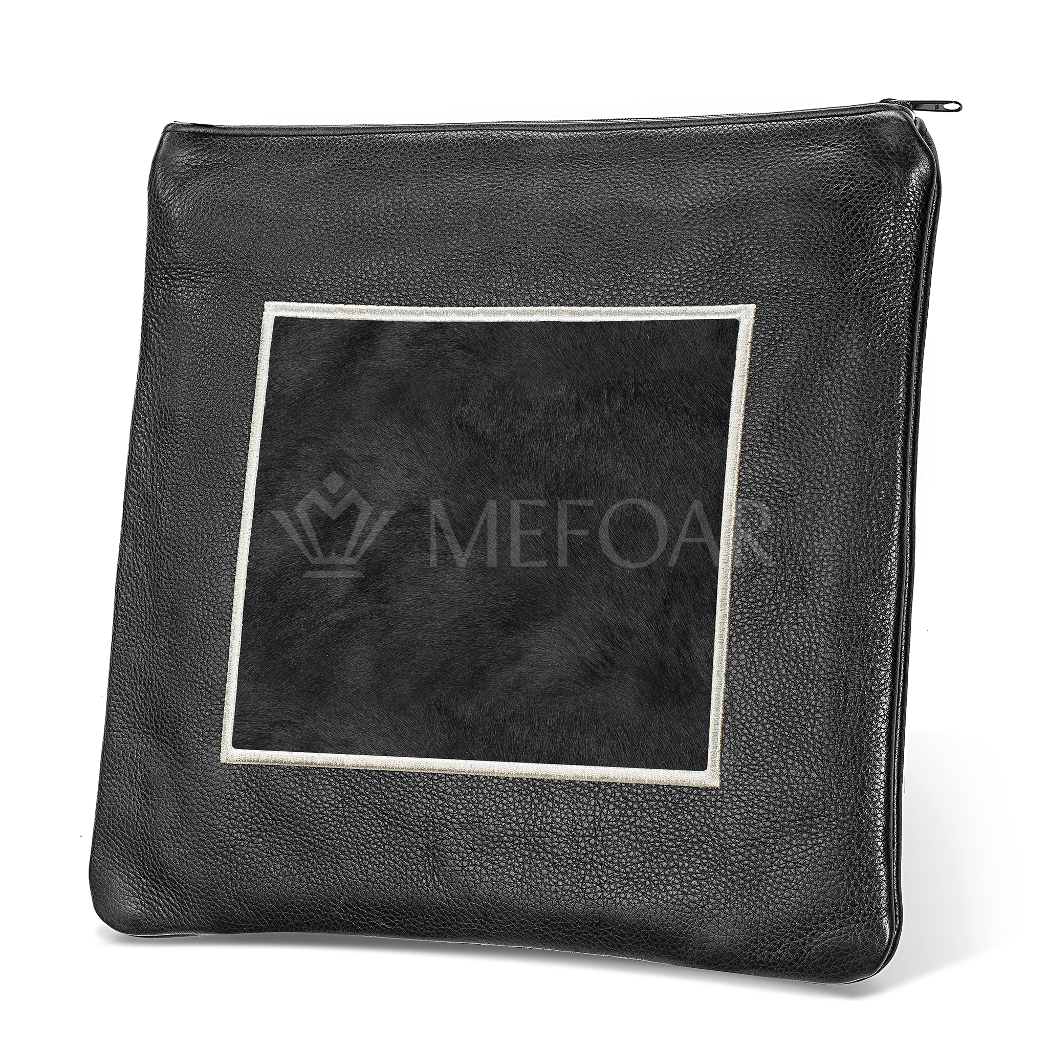 328-Black Leather And Fur