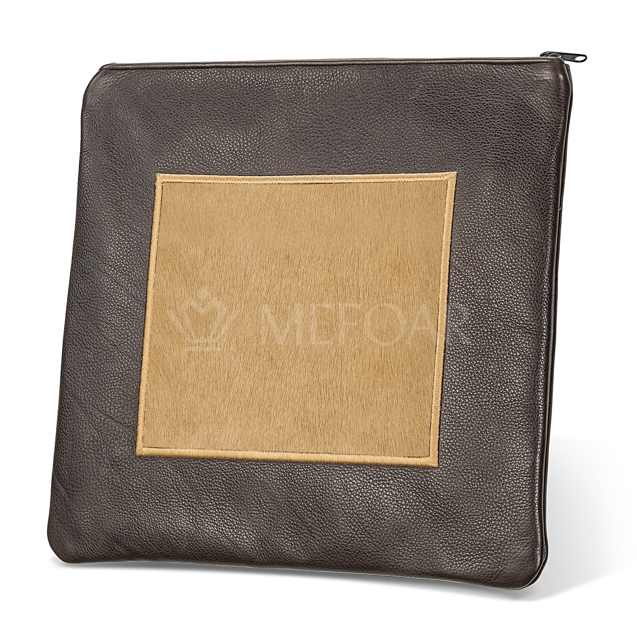 328-Brown Leather And Fur