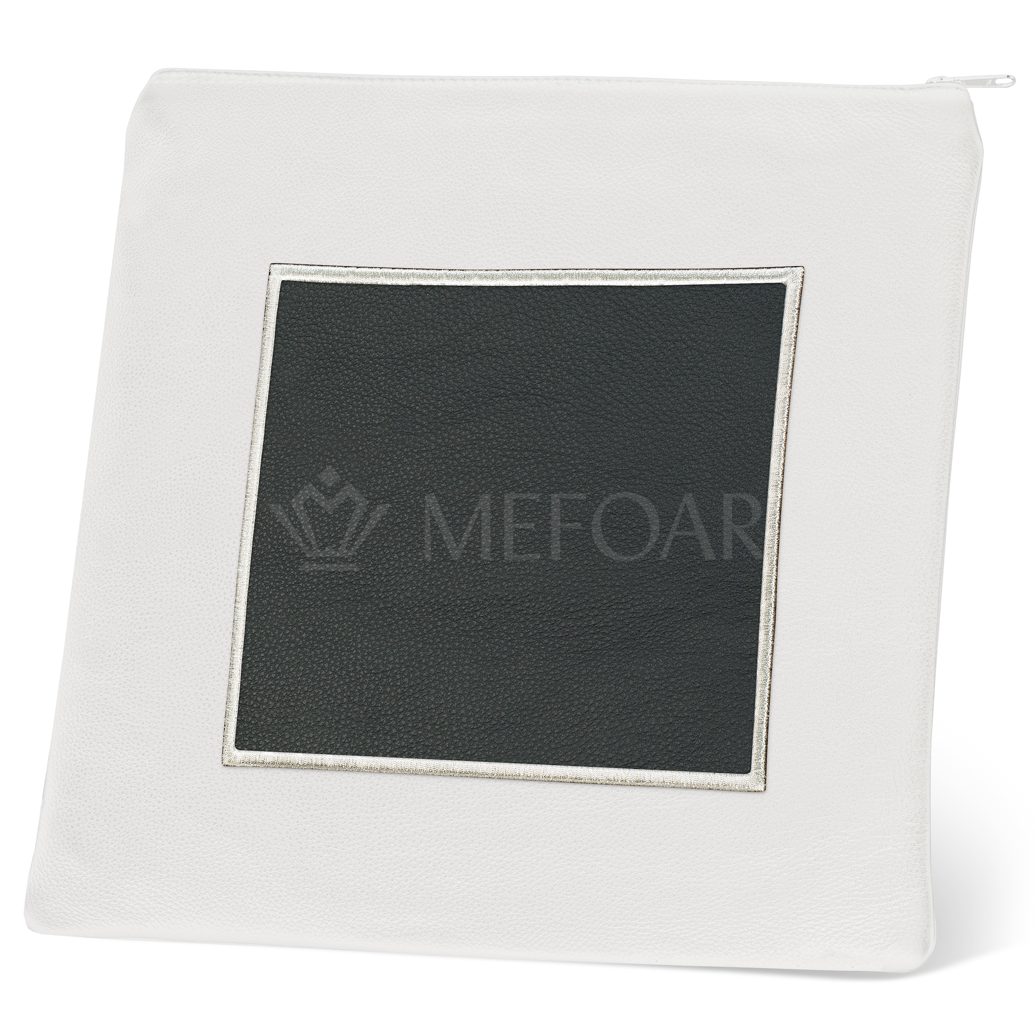 328- Black and White Leather