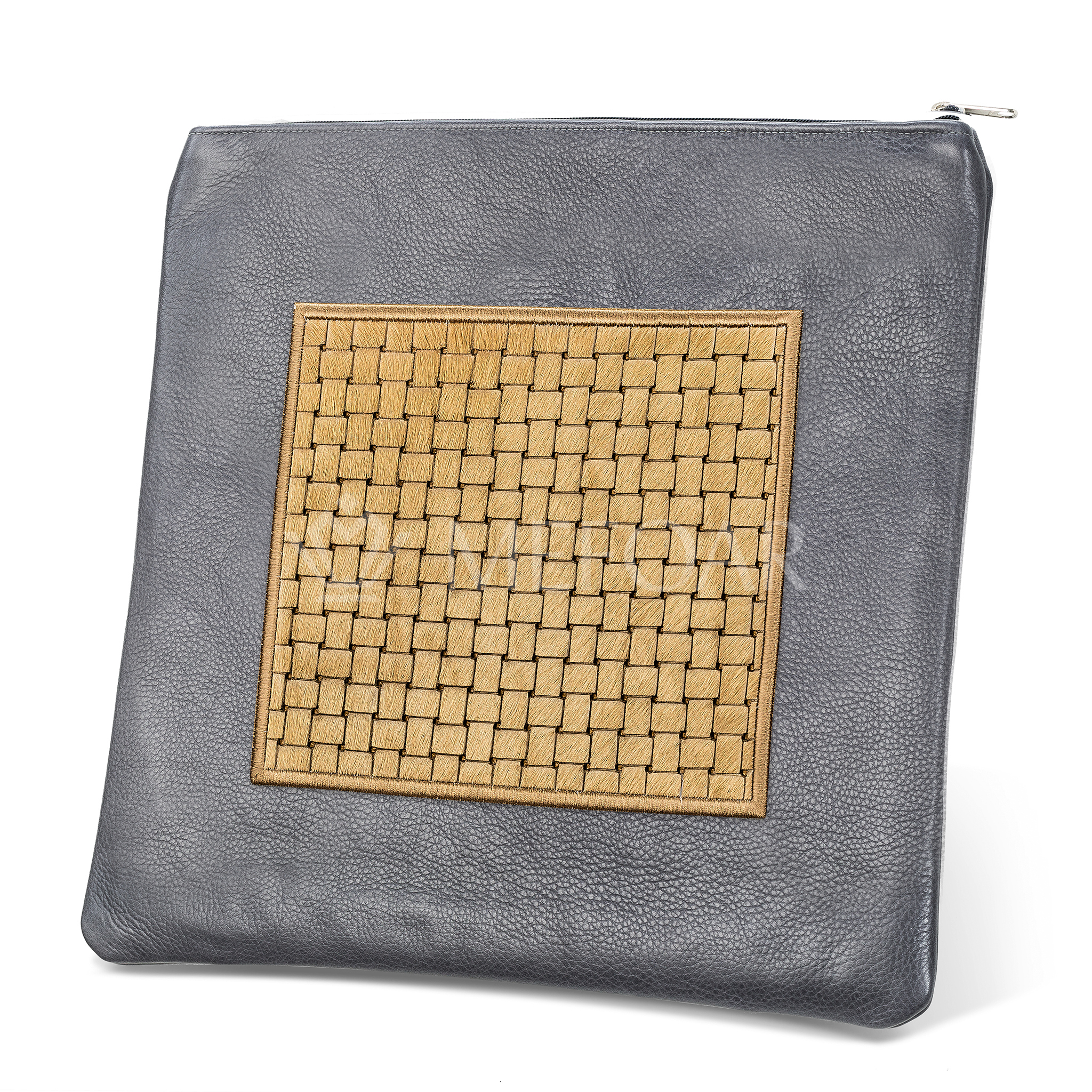 328-Camel Woven Fur with leather