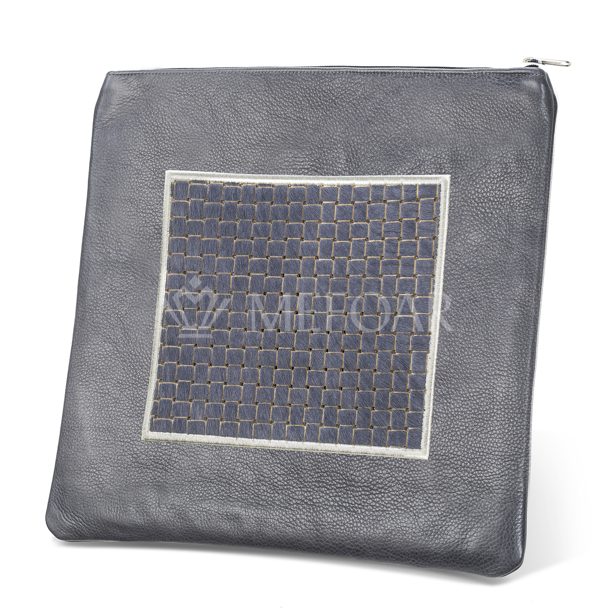 328-Livid Woven Fur with Leather