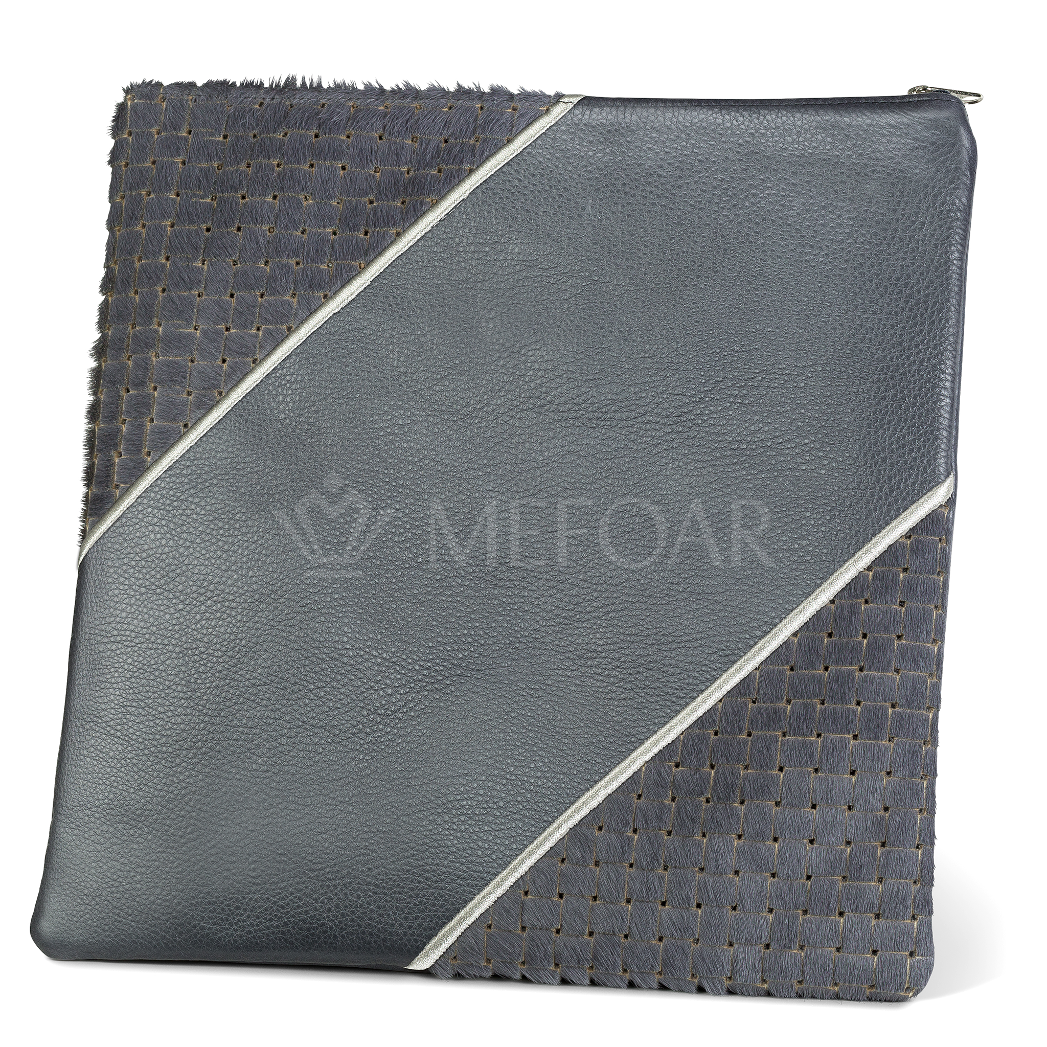 343-Livid Woven Fur With Leather