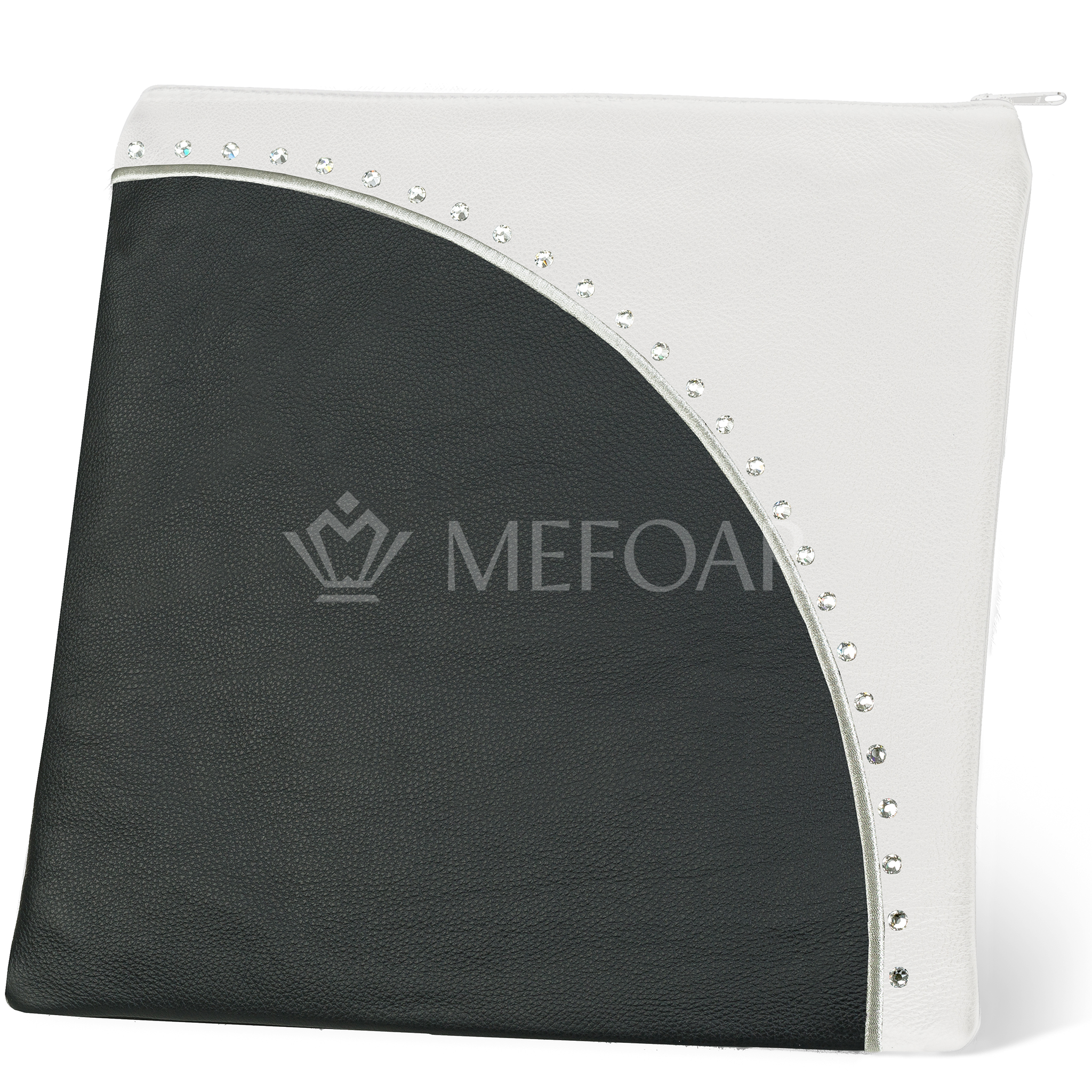 344- Black and White Leather