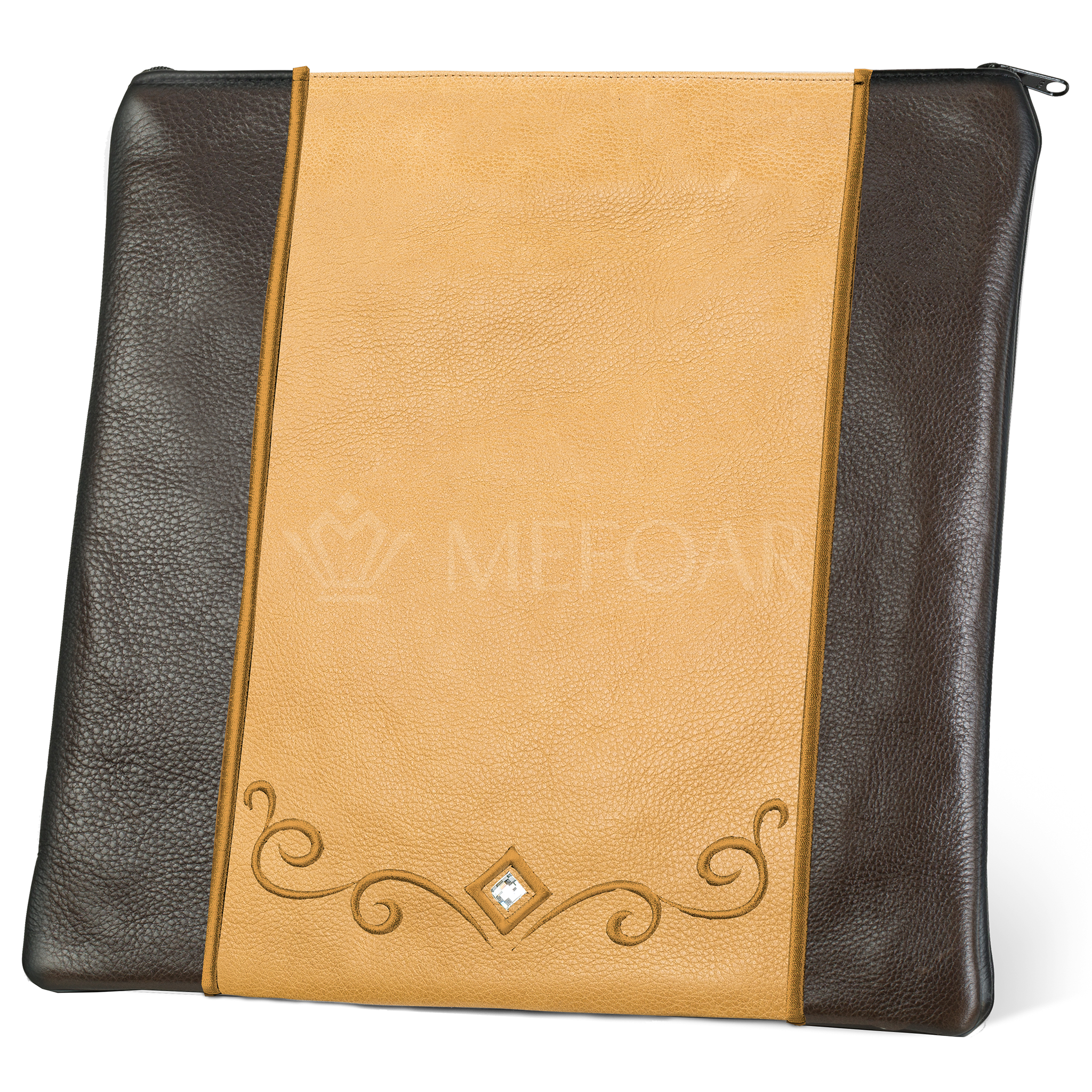 345- Camel and Brown Leather