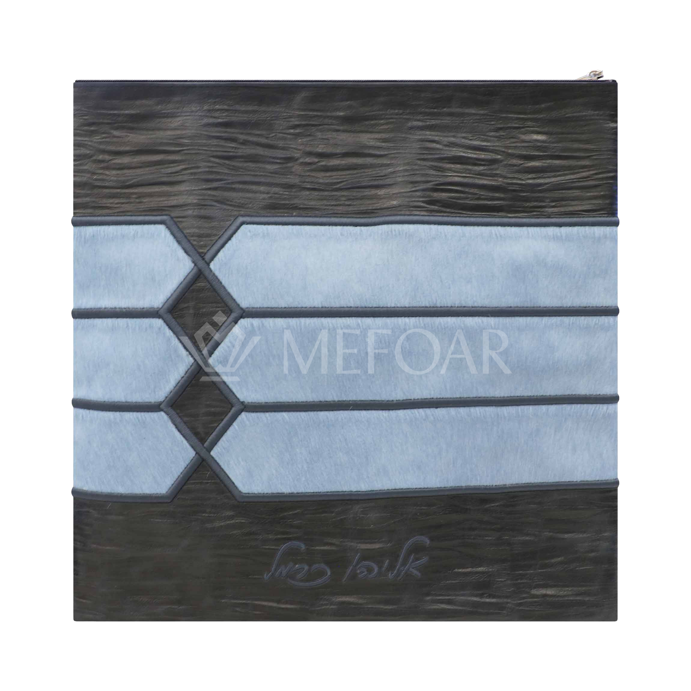 516 - Sky Blue Fur with Exotic Leathers